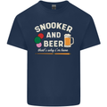 Snooker and Beer That's Why I'm Here Mens Cotton T-Shirt Tee Top Navy Blue