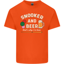 Snooker and Beer That's Why I'm Here Mens Cotton T-Shirt Tee Top Orange