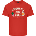 Snooker and Beer That's Why I'm Here Mens Cotton T-Shirt Tee Top Red