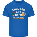 Snooker and Beer That's Why I'm Here Mens Cotton T-Shirt Tee Top Royal Blue
