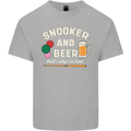 Snooker and Beer That's Why I'm Here Mens Cotton T-Shirt Tee Top Sports Grey
