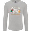 Snooker and Beer That's Why I'm Here Mens Long Sleeve T-Shirt Sports Grey