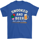Snooker and Beer That's Why I'm Here Mens T-Shirt 100% Cotton Royal Blue