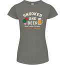 Snooker and Beer That's Why I'm Here Womens Petite Cut T-Shirt Charcoal