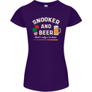Snooker and Beer That's Why I'm Here Womens Petite Cut T-Shirt Purple