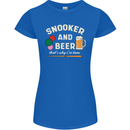 Snooker and Beer That's Why I'm Here Womens Petite Cut T-Shirt Royal Blue