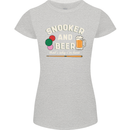 Snooker and Beer That's Why I'm Here Womens Petite Cut T-Shirt Sports Grey
