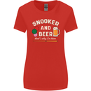 Snooker and Beer That's Why I'm Here Womens Wider Cut T-Shirt Red