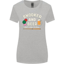 Snooker and Beer That's Why I'm Here Womens Wider Cut T-Shirt Sports Grey