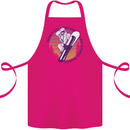 Snowboarding Dont Follow Me Funny Cotton Apron 100% Organic Pink