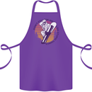 Snowboarding Dont Follow Me Funny Cotton Apron 100% Organic Purple