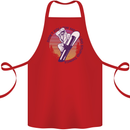 Snowboarding Dont Follow Me Funny Cotton Apron 100% Organic Red