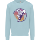 Snowboarding Dont Follow Me Funny Kids Sweatshirt Jumper Light Blue