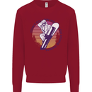 Snowboarding Dont Follow Me Funny Kids Sweatshirt Jumper Red