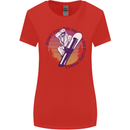 Snowboarding Dont Follow Me Funny Womens Wider Cut T-Shirt Red