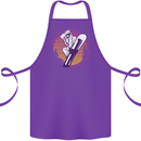 Snowboarding Funny Dont Follow Me Cotton Apron 100% Organic Purple