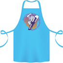 Snowboarding Funny Dont Follow Me Cotton Apron 100% Organic Turquoise