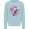 Snowboarding Funny Dont Follow Me Kids Sweatshirt Jumper Light Blue