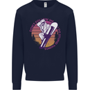 Snowboarding Funny Dont Follow Me Kids Sweatshirt Jumper Navy Blue