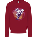 Snowboarding Funny Dont Follow Me Kids Sweatshirt Jumper Red