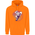 Snowboarding Funny Dont Follow Me Mens 80% Cotton Hoodie Orange