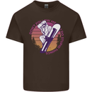 Snowboarding Funny Dont Follow Me Mens Cotton T-Shirt Tee Top Dark Chocolate