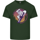 Snowboarding Funny Dont Follow Me Mens Cotton T-Shirt Tee Top Forest Green