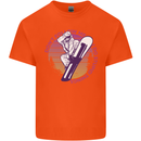 Snowboarding Funny Dont Follow Me Mens Cotton T-Shirt Tee Top Orange