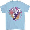 Snowboarding Funny Dont Follow Me Mens T-Shirt 100% Cotton Light Blue