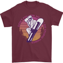 Snowboarding Funny Dont Follow Me Mens T-Shirt 100% Cotton Maroon
