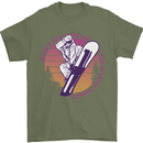 Snowboarding Funny Dont Follow Me Mens T-Shirt 100% Cotton Military Green