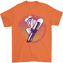 Snowboarding Funny Dont Follow Me Mens T-Shirt 100% Cotton Orange