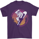 Snowboarding Funny Dont Follow Me Mens T-Shirt 100% Cotton Purple