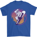 Snowboarding Funny Dont Follow Me Mens T-Shirt 100% Cotton Royal Blue