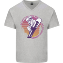 Snowboarding Funny Dont Follow Me Mens V-Neck Cotton T-Shirt Sports Grey