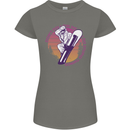 Snowboarding Funny Dont Follow Me Womens Petite Cut T-Shirt Charcoal