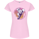 Snowboarding Funny Dont Follow Me Womens Petite Cut T-Shirt Light Pink