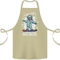 Snowboarding I Am the Avalanche Funny Cotton Apron 100% Organic Khaki