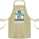 Snowboarding I Am the Avalanche Funny Cotton Apron 100% Organic Khaki
