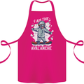 Snowboarding I Am the Avalanche Funny Cotton Apron 100% Organic Pink