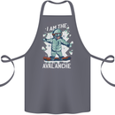 Snowboarding I Am the Avalanche Funny Cotton Apron 100% Organic Steel