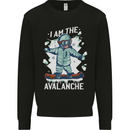 Snowboarding I Am the Avalanche Funny Kids Sweatshirt Jumper Black