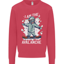 Snowboarding I Am the Avalanche Funny Kids Sweatshirt Jumper Heliconia