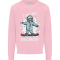Snowboarding I Am the Avalanche Funny Kids Sweatshirt Jumper Light Pink