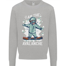Snowboarding I Am the Avalanche Funny Kids Sweatshirt Jumper Sports Grey