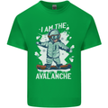 Snowboarding I Am the Avalanche Funny Kids T-Shirt Childrens Irish Green