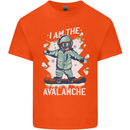 Snowboarding I Am the Avalanche Funny Kids T-Shirt Childrens Orange