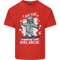 Snowboarding I Am the Avalanche Funny Kids T-Shirt Childrens Red