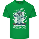 Snowboarding I Am the Avalanche Funny Mens Cotton T-Shirt Tee Top Irish Green