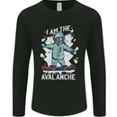 Snowboarding I Am the Avalanche Funny Mens Long Sleeve T-Shirt Black